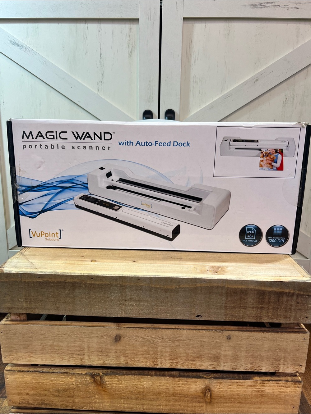 VuPoint Magic Wand Portable Scanner with Auto-Feed Dock (White)